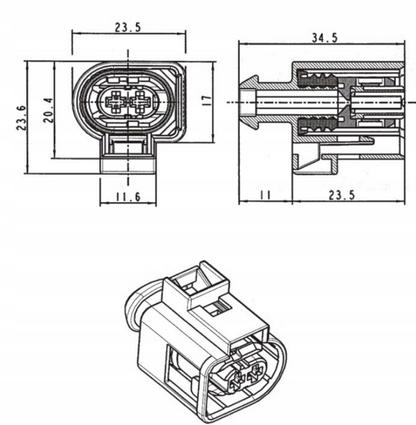 Webasto 2 Pin Power Connector EVO